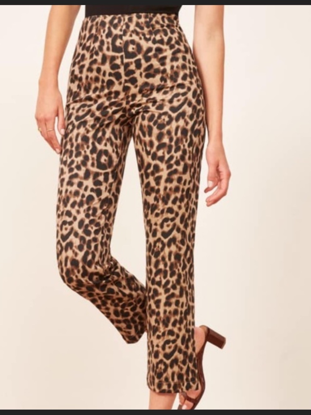 Reformation Leopard Print Pants